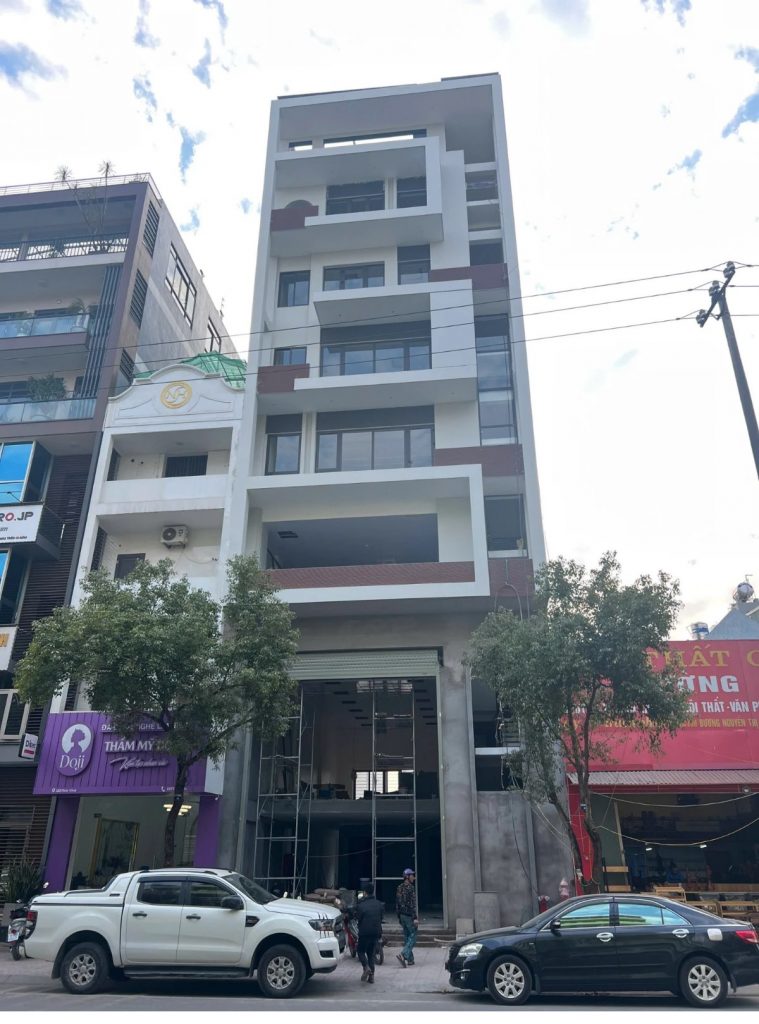 Toà nhà Phòng khám Đa khoa Bảo An tại 280 Nguyễn Thị Minh Khai, phường Bắc Giang, thành phố Bắc Ninh — công trình thang máy Mitsubishi 8 điểm dừng